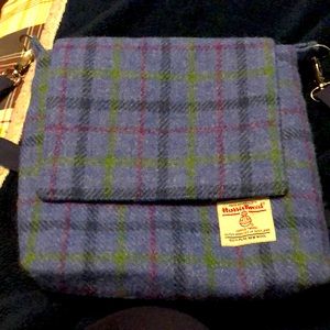Plaid crossbody Harris Tweed from Scotland 100% wool